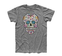 T-shirt uomo TESCHIO MESSICANO antichizzato mexican skull tattoo old school
