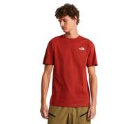 The North Face - T-shirt urbana a maniche corte in misto cotone - M Vertical Regular Short Sleeve Tee Iron Clay per Uomo in Cotone - Taglia L - rosso