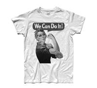 T-shirt uomo WE CAN DO IT MANIFESTO FEMMINISMO Rosie the Riveter Westinghouse
