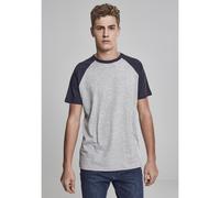 Urban Classics Raglan Contrast Tee, Maglietta Uomo, Grigio/Blu (Navy), S