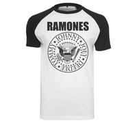 T-shirt Urban Classic ramone circle raglan Blanc M