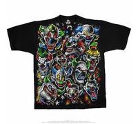 T-Shirt Urban Punk Goth Rock Tattoo Dark Fantasy Clown Colorato