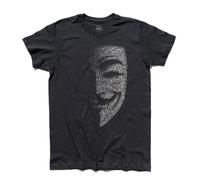 T-shirt V per Vendetta RIVOLUZIONE ANARCHIA RESISTENZA maschera Guy Fawkes