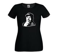 T-shirt Vasco rossi blasco volto ottimo cotone nera donna nera rock anni 80 90