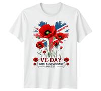 T-Shirt VE Day 80th Anniversary, UK Union Jack, WWII Remembrance, 1945 - 2025 #3