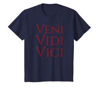 T-Shirt Veni Vidi Vici - Camicia Gaio Giulio Cesare Maglietta, Bambini, Navy, 3 Anni