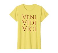 T-Shirt Veni Vidi Vici - Camicia Gaio Giulio Cesare Maglietta, Donna, Limone, XL