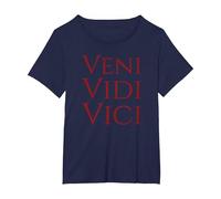 T-Shirt Veni Vidi Vici - Camicia Gaio Giulio Cesare Maglietta, Donna Plus-Size, Navy, 6X