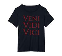 T-Shirt Veni Vidi Vici - Camicia Gaio Giulio Cesare Maglietta, Donna Plus-Size, Nero, 4X