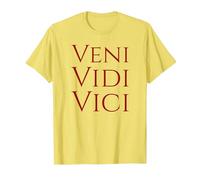 T-Shirt Veni Vidi Vici - Camicia Gaio Giulio Cesare Maglietta, Uomo, Limone, XL