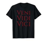 T-Shirt Veni Vidi Vici - Camicia Gaio Giulio Cesare Maglietta, Uomo, Nero, 4XL