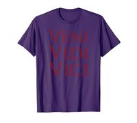 T-Shirt Veni Vidi Vici - Camicia Gaio Giulio Cesare Maglietta, Uomo, Viola, XL