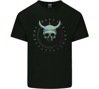 T-Shirt Viking Con Teschio E Testo Runico Per Bambini