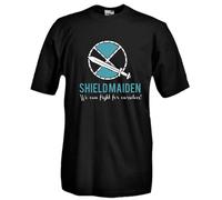 T-shirt Vikings J876 Shield Maiden Scudo di Ragazza Maglia SerieTV