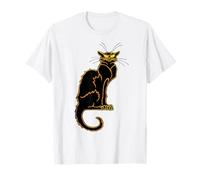 T-shirt vintage Art Nouveau Le Chat Noir The Black Cat Tee Maglietta