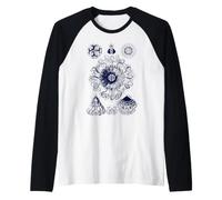 T-Shirt Vintage Haeckel Peromedusae Meduse Tee Maglia con Maniche Raglan
