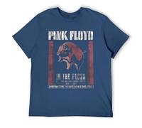 T-shirt vintage in The Flesh con citazione musicale, slogan retrò da concerto, top ispirato alla fascia in cotone traspirante, Stile blu navy, 5XL
