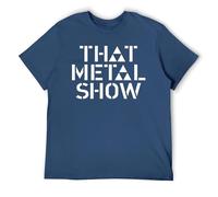 T-shirt vintage metal music talk show - maglietta grafica retrò hard rock, in cotone, unisex, Stile blu navy, 4XL
