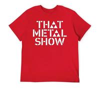 T-shirt vintage metal music talk show - maglietta grafica retrò hard rock, in cotone, unisex, Stile rosso, 4XL
