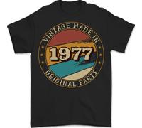 T-Shirt Vintage Per 49 Anni, Made In 1977, In 100% Cotone
