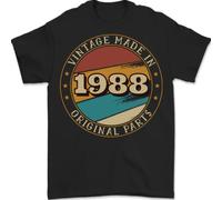 T-Shirt Vintage Per Il 37° Compleanno Fatta Nel 1988 In 100% Cotone