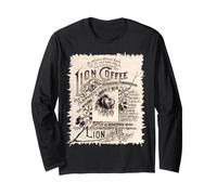 T-Shirt Vintage Re del caffè Leone caffè Java Mocha Rio Maglia a Manica