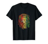 T-Shirt Vintage Reggae Jamaica Rastafari Lion Maglietta