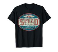 T-Shirt Vintage Speed Motor (Camicia invecchiata Donna e Uomo) Maglietta