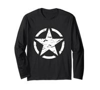 T-Shirt Vintage US Army Star Maglia a Manica