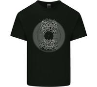 T-Shirt Vinyl Music Sound Waves Turntable DJ Decks Per Bambini Ragazzi E Ragazze