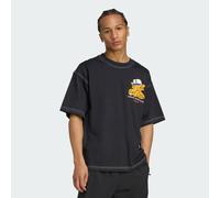 adidas Originals - Wabash - T-Shirt nera con stampa di leopardo-Nero M