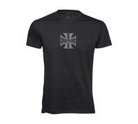 T-shirt WCC Croce di Malta nera tinta unita, XL
