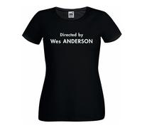 T-SHIRT WES ANDERSON Directed by cinema uomo donna regista cinema nera regalo