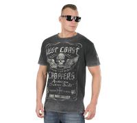 §T-Shirt West Coast Choppers Ride Hard Sucker Vintage Nero§