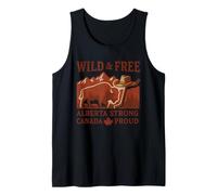 T-Shirt Wild And Free Alberta Strong Canada Day Pride Canotta