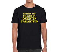 T-Shirt Written And Directed by (Quentin Tarantino Tshirt Maglia Pulp Fiction) Maglietta Uomo Donna Unisex (XL, Nero)