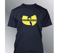 T-shirt WU-TANG Hip Hop Rap Clan Con Immagine Girocollo Maniche Corte Grigio