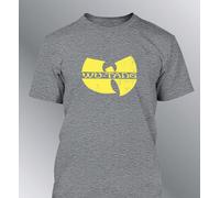 T-shirt WU-TANG Hip Hop Rap Clan Con Immagine Girocollo Maniche Corte Grigio