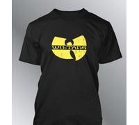 T-shirt WU-TANG Hip Hop Rap Clan Con Immagine Girocollo Maniche Corte Grigio