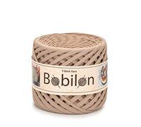 T-Shirt Yarn Fettuccini Zpagetti Ball - Filato di Cotone Organico 3-5 mm per Uncinetto, Maglia, Macramè - Trapillo Jersey - Caramello