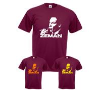 T-shirt Zdeněk Zeman Allenatore Calcio Anni 90 cotone Mister Foggia Bordeaux