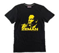 T-shirt Zdeněk Zeman Allenatore Calcio Anni 90 cotone Nera Mister Foggia Pescara