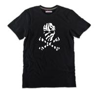 T-shirt Zebrata Teschio uomo o donna nera R'n'r punk metal Rock dark rockabilly