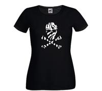 T-shirt Zebrata Teschio uomo o donna nera R'n'r punk metal Rock dark rockabilly