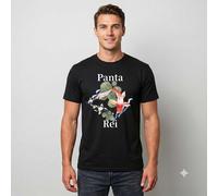 T-Shirt Zen "Panta Rei" con Carpe Koi - 100% Cotone Premium