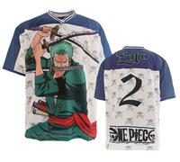 T-Shirt Zoro One Piece originale traforata Oversize Novità Zoro 2 Manga