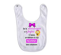 t-shirteria Bavaglini Neonato La Nonna Devi Chiamare Set Pappa Svezzamento Regalo Neonata Neonato Accessori Neonato Femminuccia