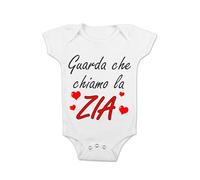 t-shirteria Body Neonato Divertente Femminuccia Se la Mamma e il Papà ti fanno arrabbiare la tua Zia devi chiamare Zia con Scritta Neonata Bimba