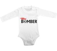 t-shirteria Body Neonato Divertente Manica Lunga Mini Bomber Football Calcio Soccer Baby Body Simpatico