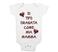 t-shirteria Body Neonato Divertenti Io tifo Granata come mia Mamma Calcio Bimbo idea Regalo Simpatica